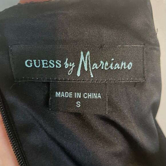 GUESS by Marciano Black Multicolor Watercolor Sheath Dress Cocktail Size Small - Picture 2 of 6